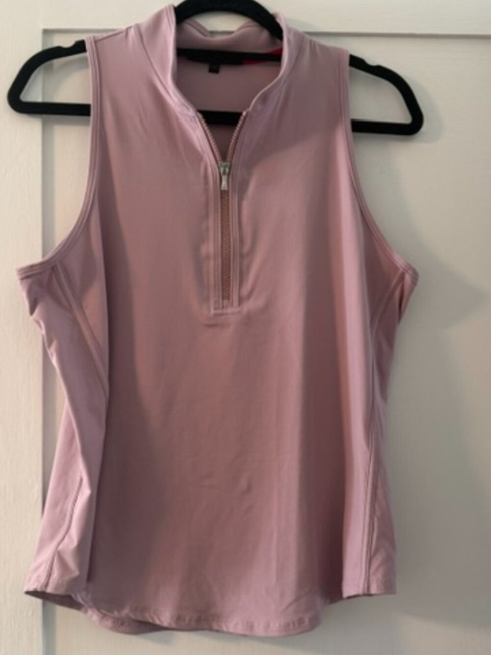 Greyson Sleeveless Vesta Mock Nect Top Perfomance 1/4 Zip Size Large